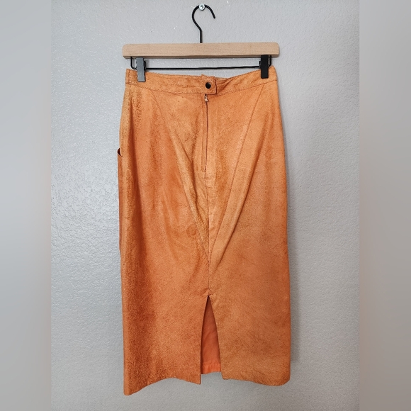 Vintage Winlet Leather Pencil Skirt - Picture 5 of 8